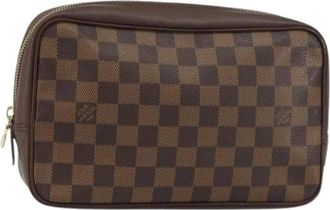 Louis Vuitton Pre-owned Clutches, female, Brown, Size: ONE SIZE Pre-owned Vintage Damier Ebene Clutch