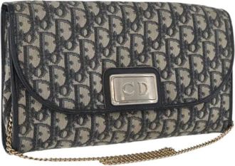 Dior Pre-owned Clutches, female, Multicolor, Size: ONE SIZE Pre-owned Trotter Canvas Shoulder Bag