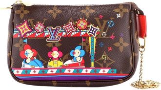 Louis Vuitton Pochette Accessoires Limited Edition Vivienne Xmas Monogram Mini (Authentic Pre-Loved)
