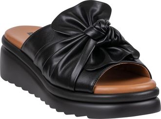 Good Choice Shoes Harlow Platform Wedge Slide Sandal in Black at Nordstrom Rack, Size 7.5