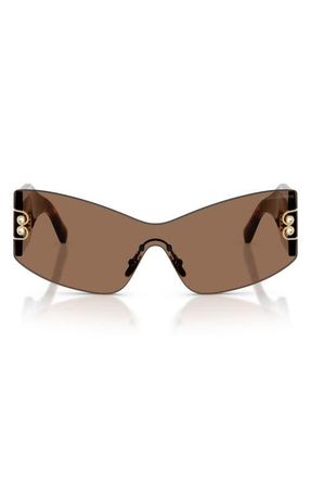 Dolce & Gabbana 142mm Cat Eye Sunglasses in Havana /Dark Brown at Nordstrom