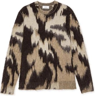 Les Deux Forrest Crewneck Knit - Dames - Ronde hals truien - Bruin - XL - Wol - Truien & Vesten