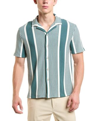 Reiss Fernando Striped Rib Cardigan