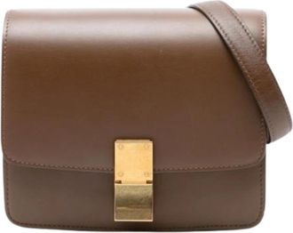 Celine Pre-owned The Classic Box Crossbody Bag - Dames - Vintage Schoudertas - Bruin - ONE Size - Leer - Vintage