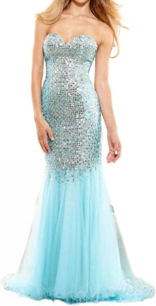 Terani Couture P3102 In Aqua