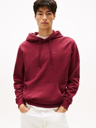 Tommy Jeans Hoodie TOMMY JEANS TJM REGULAR FLAG, Herren, Gr. M, rot (rot wine), Sweatware, Obermaterial: 80% Baumwolle, 20% Polyester, regular fit, breiter Bund, 