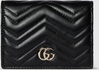 Gucci GG Marmont Card Case Wallet, Black, Leather