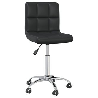 vidaXL Silla De Comedor Giratoria Cuero Sint&eacute;tico Negro Vidaxl