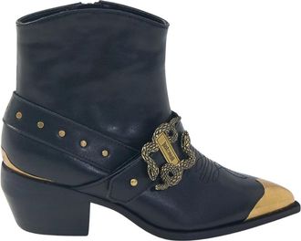Just Cavalli Texano - Dames - Cowboylaarzen - Zwart - 38 EU - Leer - Schoenen