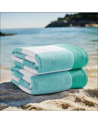 Oceanfront Resort Set Of 2 Cabana Stripe Beach Towels