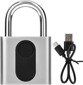 OEM Candado Inteligente Con Huella Dactilar, Cerradura De Puerta Sin Llave, Resistente Al Agua, Recargable, Seguridad Para El Hogar