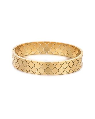 Adornia Adornia 18K Plated Stainless Steel Tarnish-Resistant Clover Bangle Bracelet