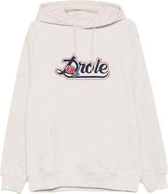 Dr&ocirc;le de Monsieur Light Grey Printed Hoodie