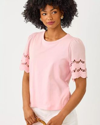 Lilly Pulitzer Sebene Eyelet Knit Top