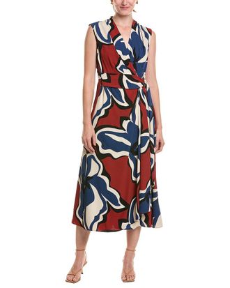 Anne Klein Surplice Wrap Midi Dress