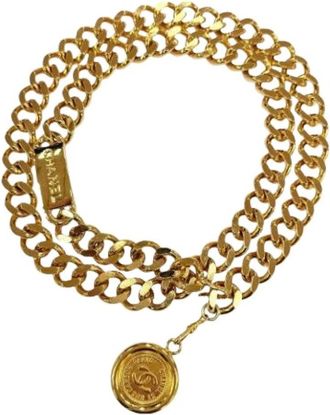 Chanel Pre-owned Chain belt - Dames - Vintage Accessoires - Geel - ONE Size - Vintage