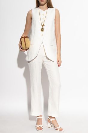Etro Linen Vest, Womens, White
