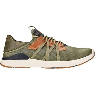Olukai Mens Mio Li Mesh Lace Sneaker In Hunter/lava