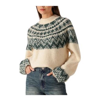 Y.A.S Yasliri Ls Knit Pullover - Dames - Ronde hals truien - Veelkleurig - L - Wol - Truien & Vesten