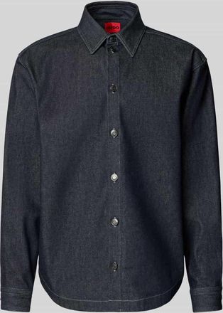 HUGO BOSS Oversized Jeansjacke aus reiner Baumwolle Modell EMIKOL in Blau, Gr&ouml;&szlig;e XXL