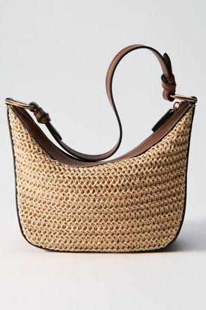 H&M Straw-detail Crossbody Bag in Beige at Nordstrom