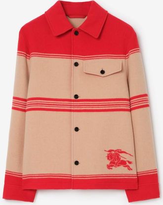 Burberry Striped Wool Nylon Jacket