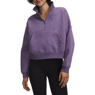 Under Armour Icon Fleece Half Zip PUllover in Purple Luxe Light Heather at Nordstrom, Size Xx-Large