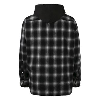Miharayasuhiro Casual Shirts, male, Black, Size: S Check print cotton shirt