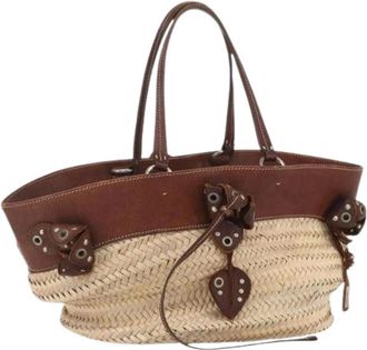 Miu Miu Pre-owned Tote Bags, female, Beige, Size: ONE SIZE Pre-owned Tote Bag