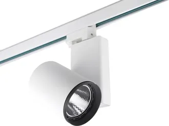 Leds - C4 Ledsc4 Mach3 - Foco De Carril Led 28.4w Y 2005lm Con Luz Neutra 4000k. Di&aacute;metro 9.6cm. Estructura De Aluminio. Color Blanco