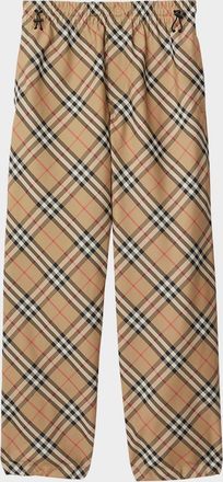 Burberry Men & apos;s Pull-On Check Trousers