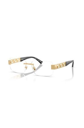 Versace 56mm Rectangle optical glasses in Gold at Nordstrom