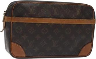 Louis Vuitton Pre-owned Canvas clutches - Dames - Vintage Clutch - Bruin - ONE Size - Leer - Vintage