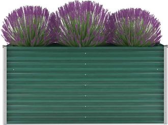 vidaXL Vidaxl - Arriate De Jard&iacute;n De Acero Galvanizado Verde 160x40x77 Cm