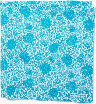 Michael Kors Floral Print Cotton Scarf