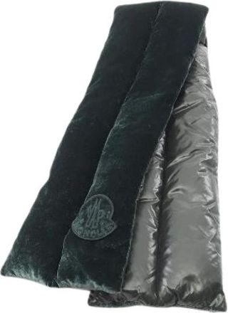 Moncler Pre-owned Scarves, female, Green, Size: ONE SIZE Pre-owned Silk Viscose Scarf