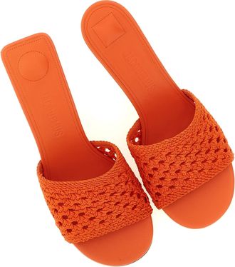 Jacquemus Womens Orange Polyester Platform Sandals