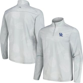 Tommy Bahama Mens Tommy Bahama Gray Kentucky Wildcats Delray Frond IslandZone Half-Zip Jacket at Nordstrom, Size X-Large