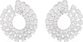 Swarovski Orecchini a cerchio Matrix - Bianco