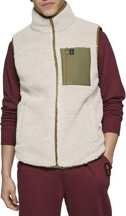 G.H. Bass & Co. Mens Coastal Fleece Full Zip Vest - Brown, Large