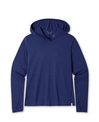 Stio | Womens Divide Hooded Pullover, Size Extra Small in Mountain Shadow Heather | Cotton