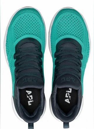 Athletic Propulsion Labs Womens Techloom Tracer Shoe In Midnight Jungle/tropical Green/white
