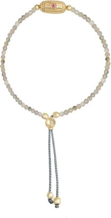 Doroth&eacute;e Sausset Rakhi Lola Stones Verstelbare Armband - Dames - Armbanden - Grijs - ONE Size - Accessoires