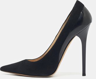 Jimmy Choo London Black Suede Romy Pointed Toe Pumps