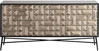 Richmond Interiors Design Sideboard Tetro Silver, 3-türig