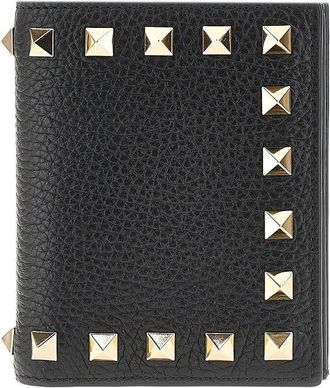Valentino Garavani Rockstud leather bi-fold wallet Woman One Size
