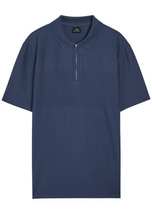 Paul Smith Piqu&eacute; Cotton Polo Shirt - Blue - Xxl