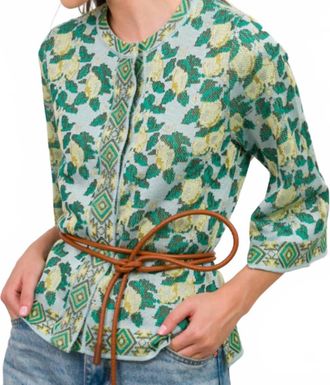 Cecilia Prado Zara Short Cardigan In Green