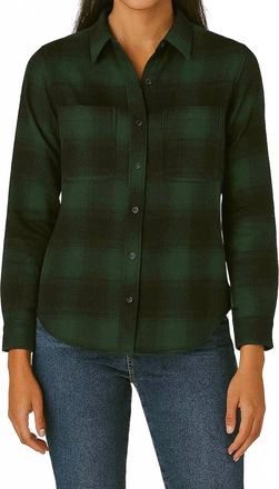 Beach Lunch Lounge Elly Long Sleeve Top In Deep Evergreen