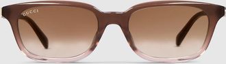 Gucci Rectangular-frame Sunglasses, Brown
